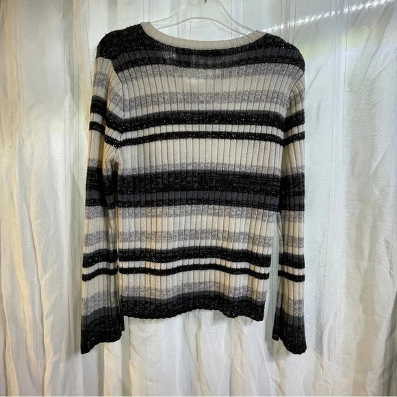 Faded Glory Size Medium Women’s Knitted Sweater With Silver Thread - Picture 5 of 5